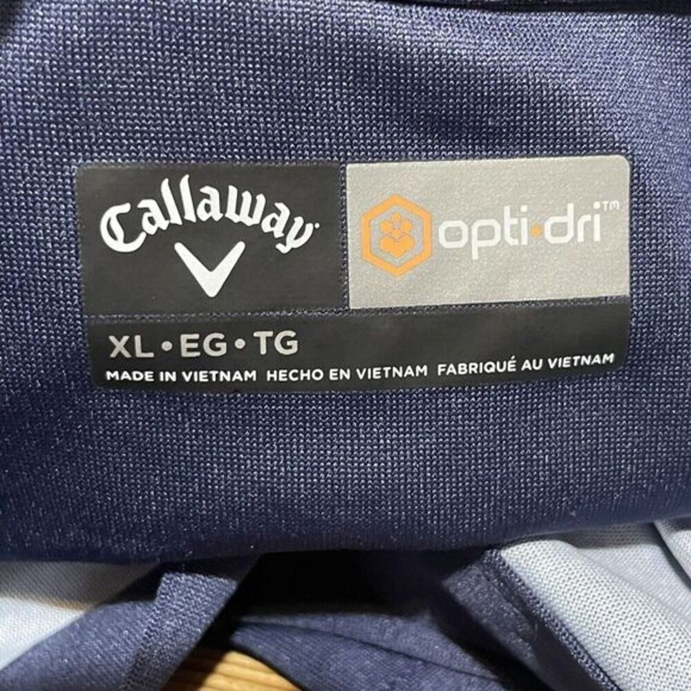Callaway Opti Dri Shirt Men's XL Blue Ombré Polo Sun Protection Moisture Wicking - Picture 6 of 9